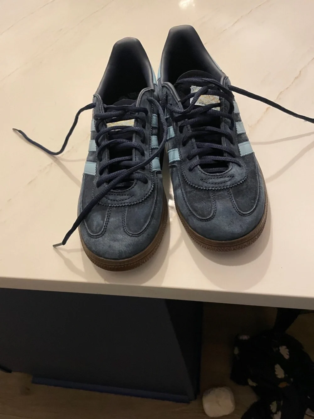 adidas Spezial handball Men’s Navy & Light Blue Suede Sneakers 9.5 great shape - Picture 6 of 6